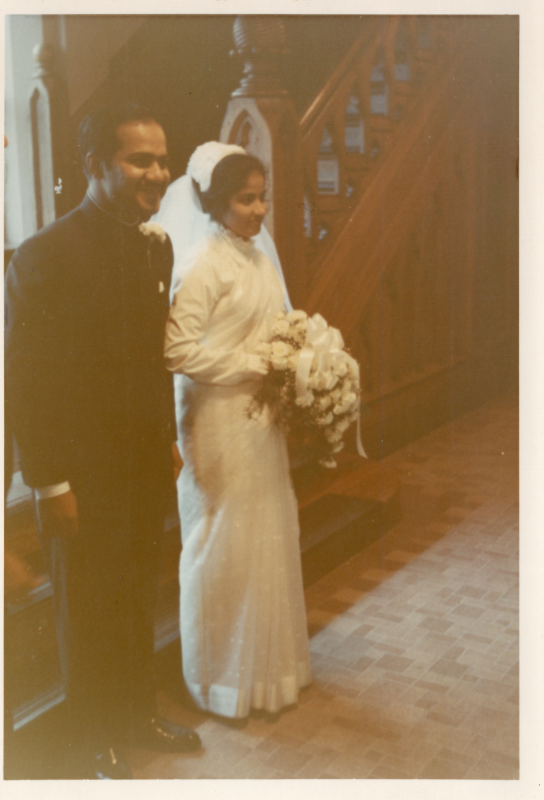 A bride waits to be walked down the aisle