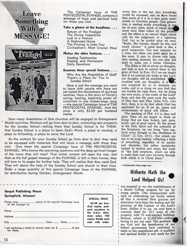 Copy of an article by Rev. Bragg about troubling thoughts