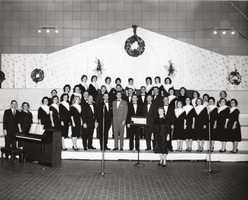 The Highway Choir performs at the Philadelphia International Airport for a Christmas show