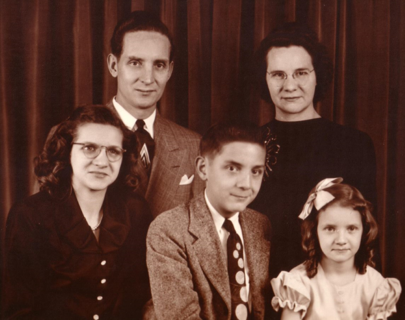 Portrait of Rev. and Mrs. Roberson with their three children