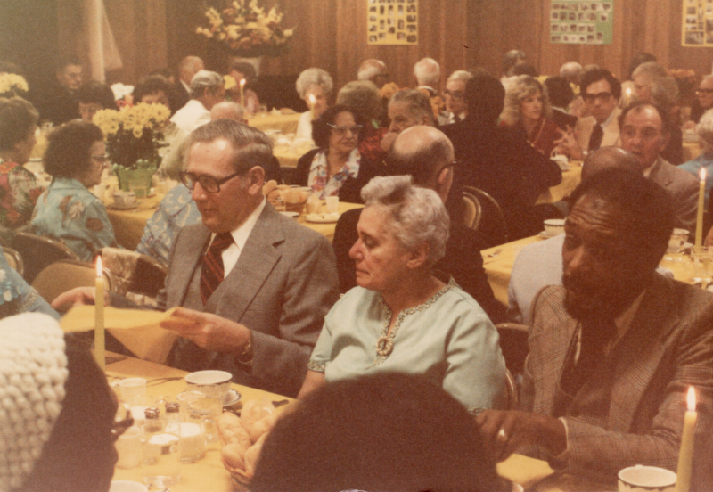 Congregants dine together at Highway's 85th Anniversary/ Missions Convention Banquet