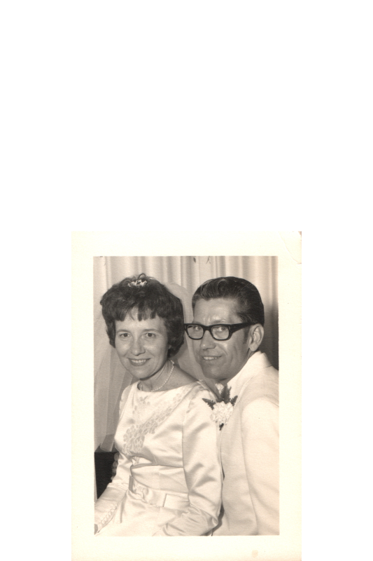 Portrait of a bride and groom