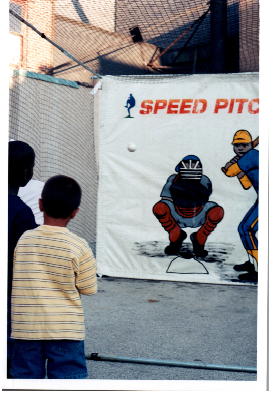 Boys throw balls
