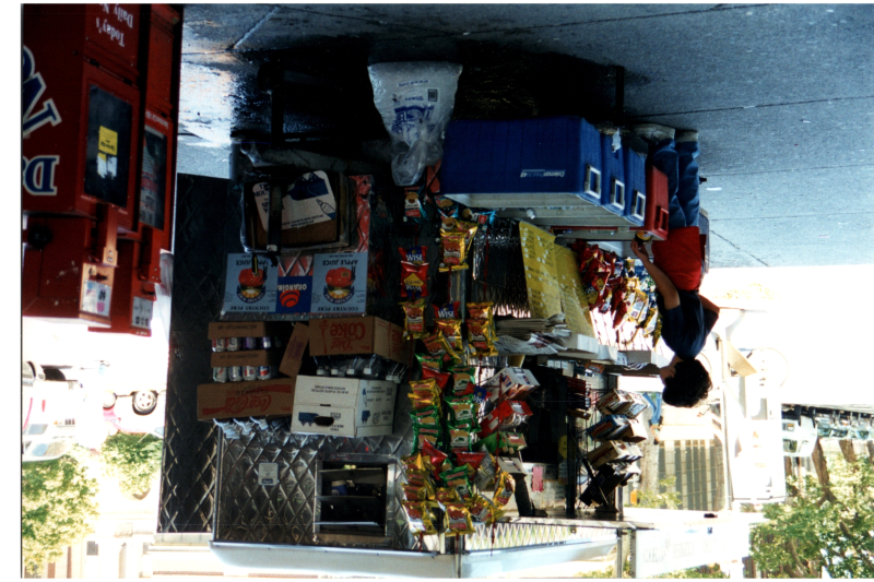Person orders from a food truck