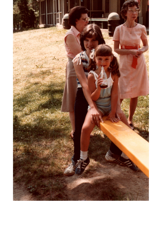 Girls on a see-saw