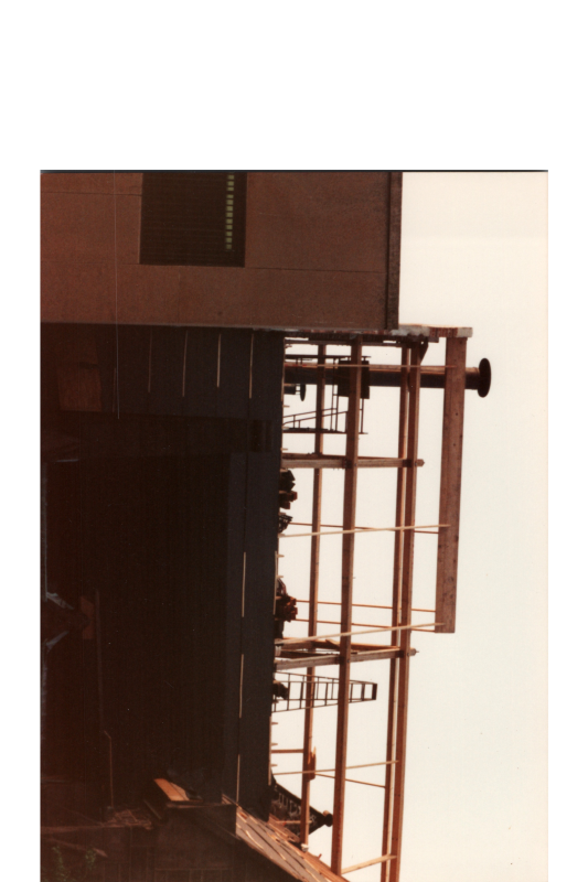 Wood scaffolding
