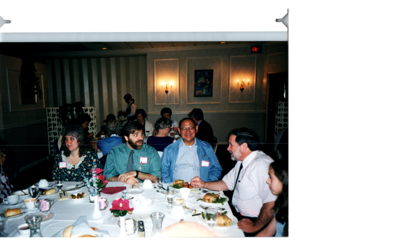 A group dines together