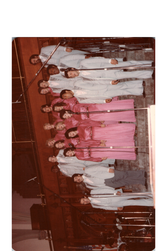 A choir sings