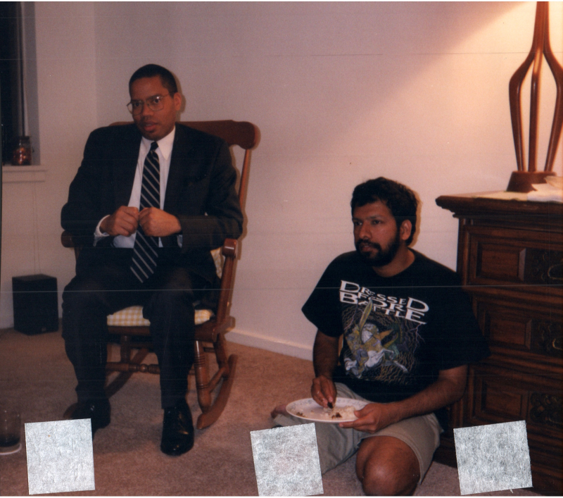 Otis A. Fortenberry and Paul sit in a circle