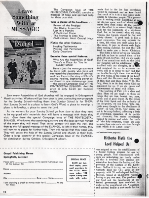 Copy of an article by Rev. Bragg about troubling thoughts