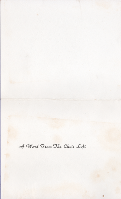 Letter from choir director, Elizabeth McDowell, to each choir member celebrating the end of the 1957-1958 season and sharing upcoming dates for the 1959-1958 choir season