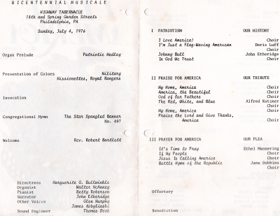 Order of worship