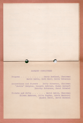 Banquet committees and committee members